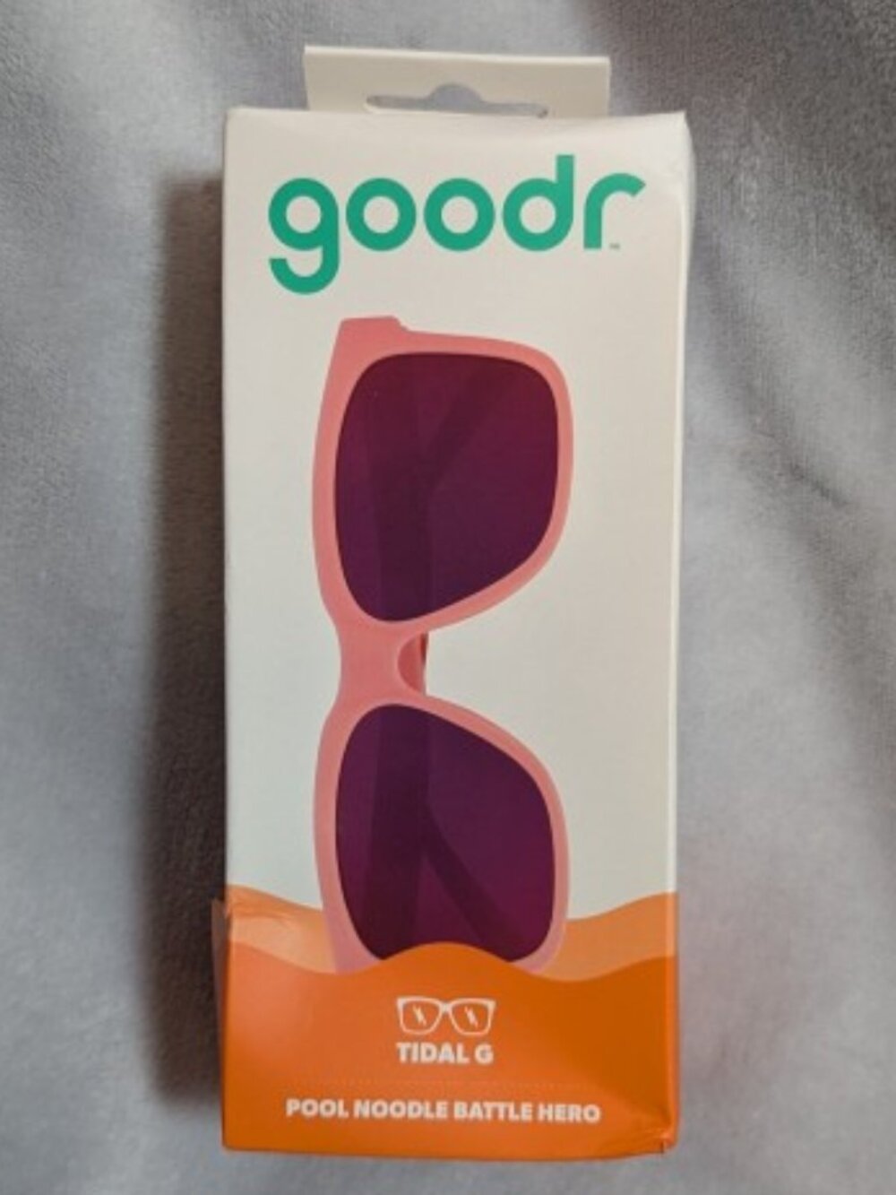 NWT goodr Adult Plastic Square Pool Noodle Battle Hero Sunglass Pink Box Damage